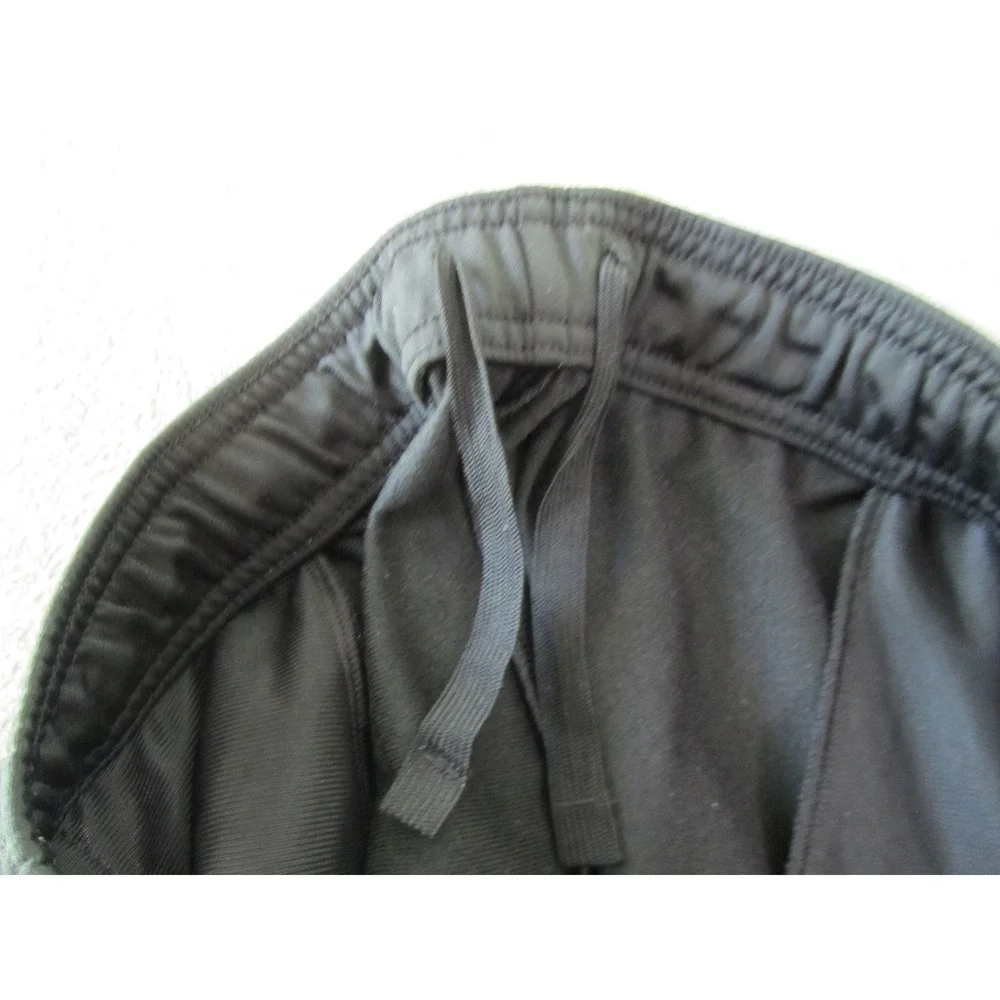 Adidas Mens XL Black Track Pants Joggers Tapered Leg Elastic Waist Drawstring